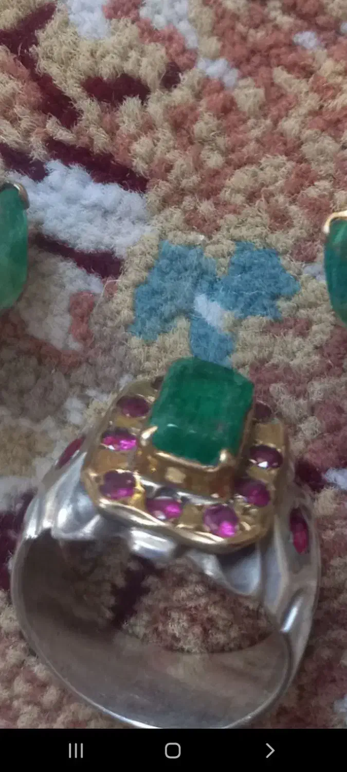 زمرد اصل پنج شیر ۳عدد بسیار زیبا واخر رنگ جواهر|جواهرات|قم, شاه ابراهیم|دیوار