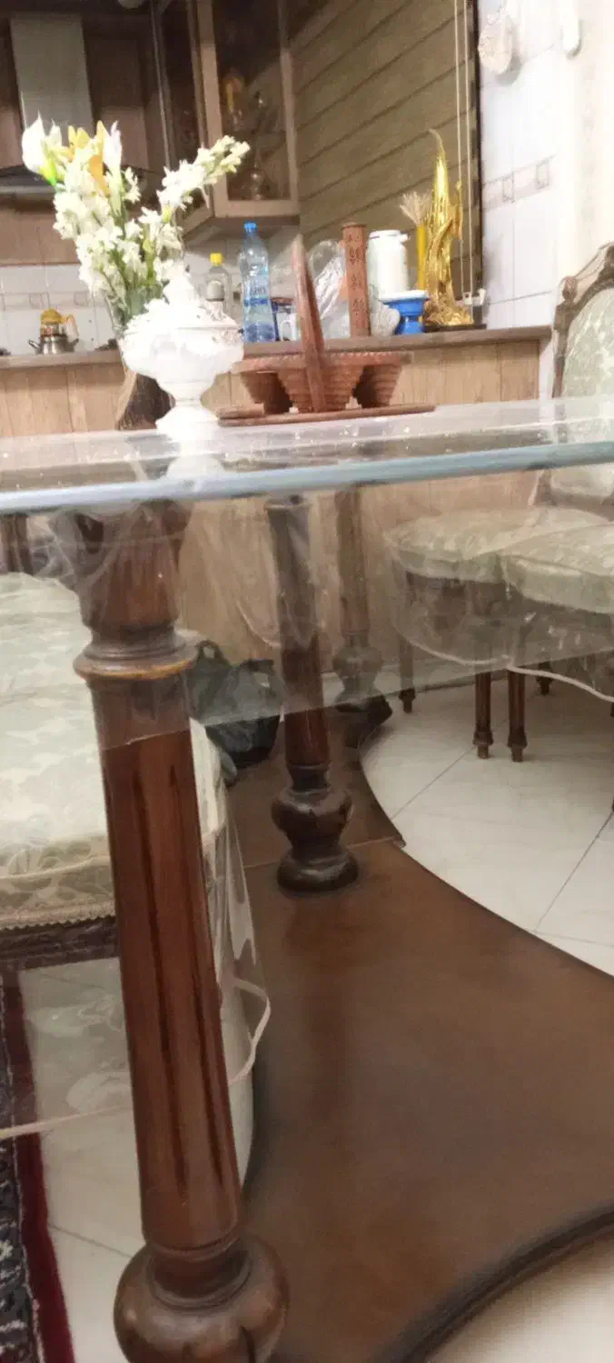 میز ناهار خوری و صندلی تمام چوب راش|میز و صندلی غذاخوری|تهران, سلیمانی|دیوار