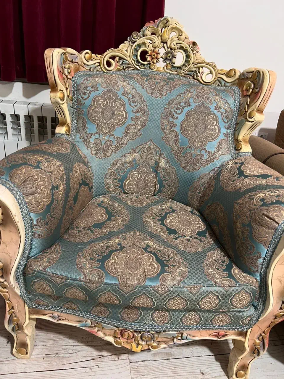 مبل استیل 9نفره با دومیز دو عسلی بسیار سالم|مبلمان خانگی و میز عسلی|آسارا, |دیوار