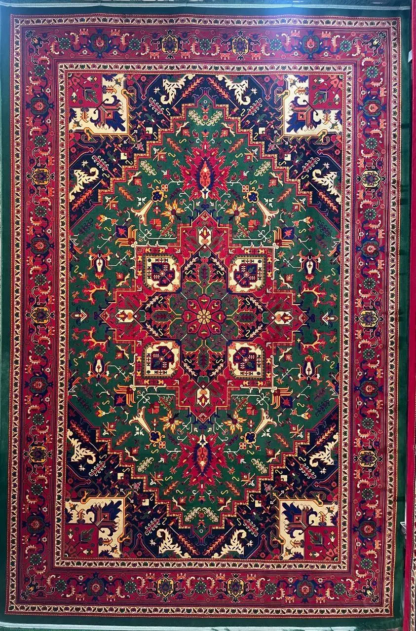 فرش ایرانی طرح سنتی سبز-قرمز برای دکور مدرن۶متری|فرش|تهران, سیروس|دیوار