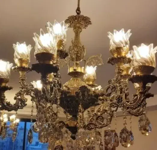 لوستر برنزی|لوستر و چراغ آویز|اصفهان, شهرک مهدیه|دیوار