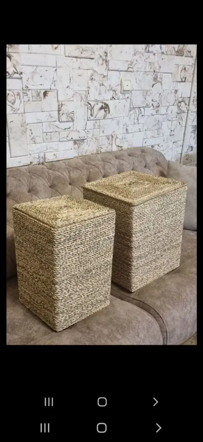 انواع باکس داخلش چوب بافته شده با طناب حصیری|صنایع دستی و سایر لوازم تزئینی|فردیس, شهرک وحدت|دیوار