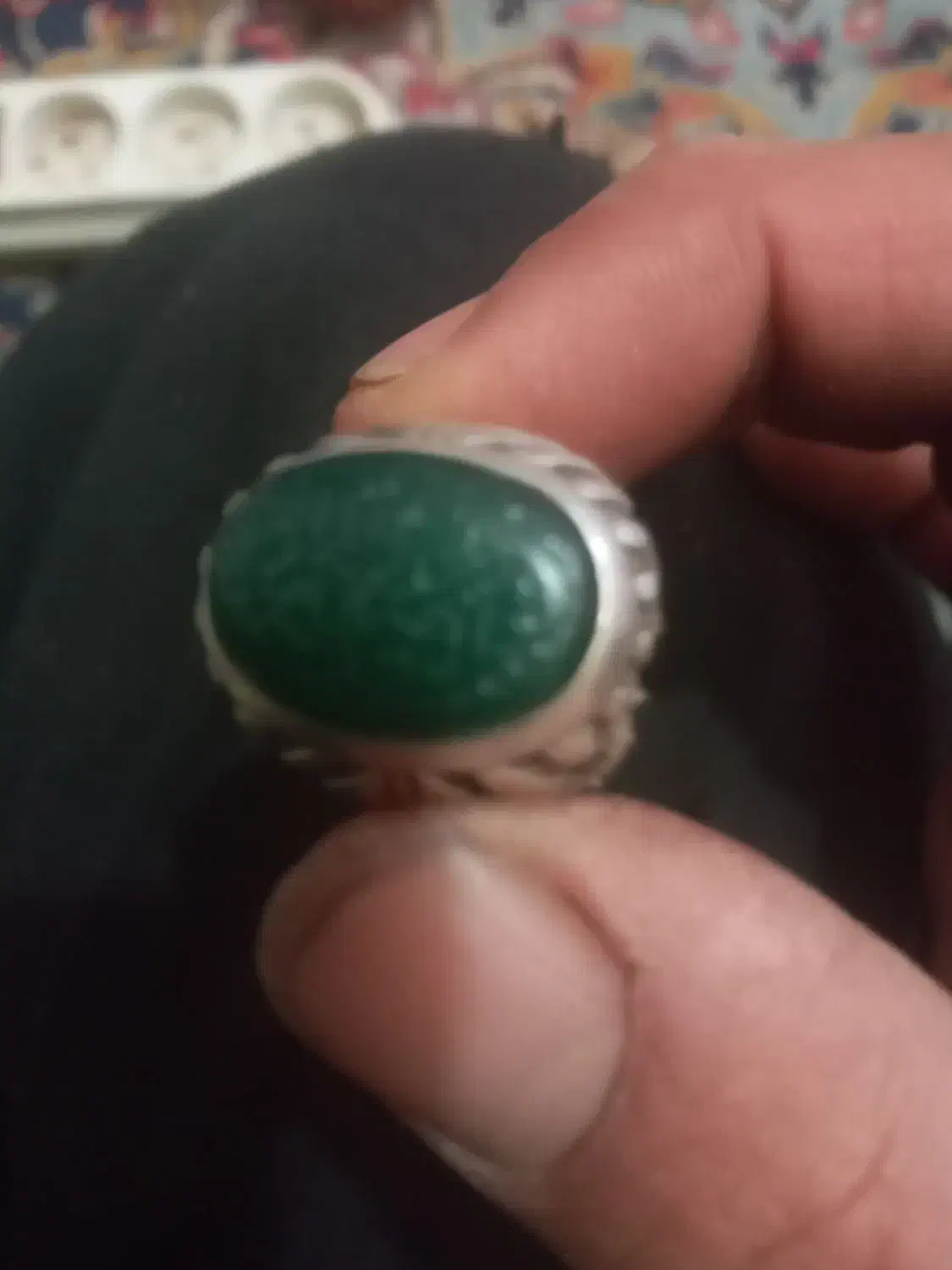 انگشتر عقیق سبز|جواهرات|نوبران, |دیوار