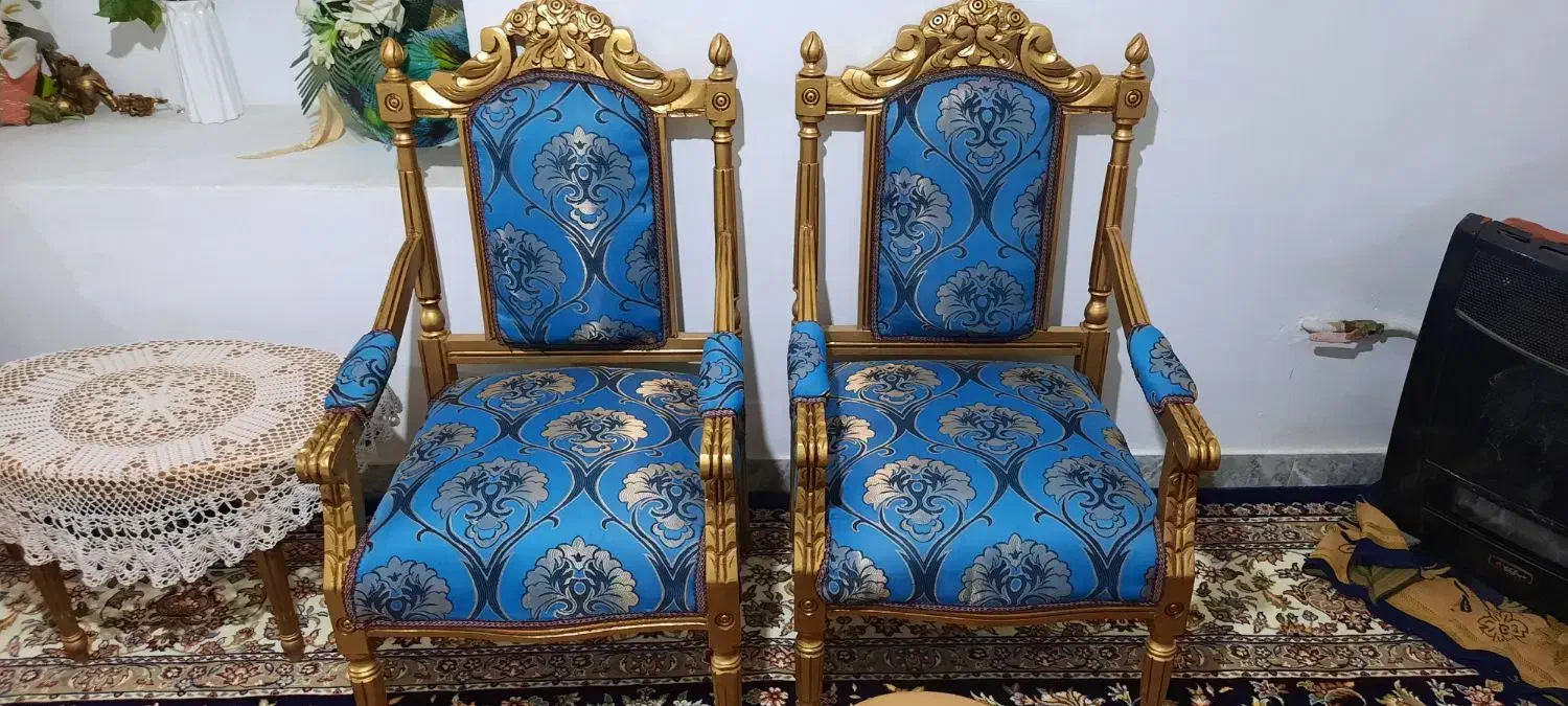 مبل سلطنتی ۹ نفره|مبلمان خانگی و میز عسلی|خواف, |دیوار