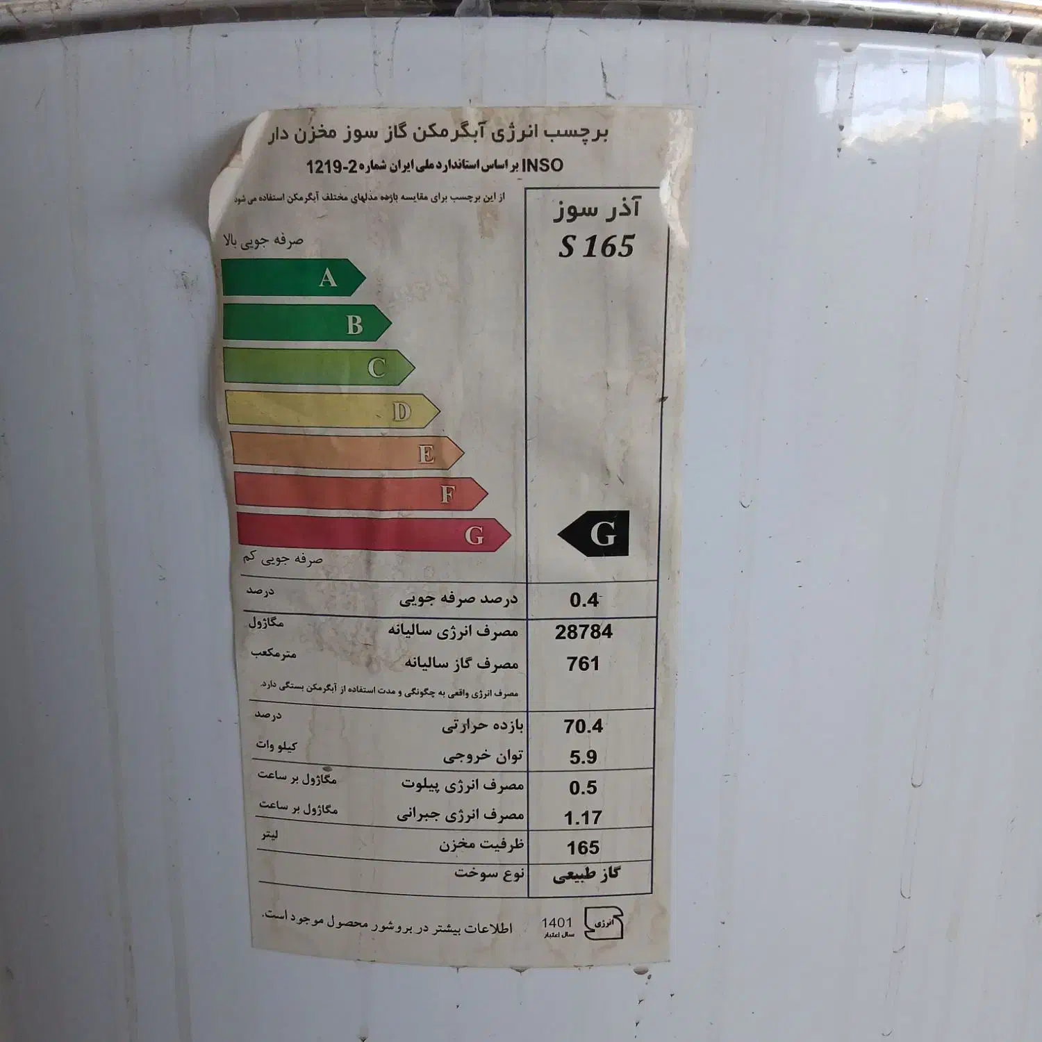 ابگرمکن ۱۶۵ لیتری ایستاده نوسوزان|آبگرمکن، پکیج، شوفاژ|آزادشهر, |دیوار