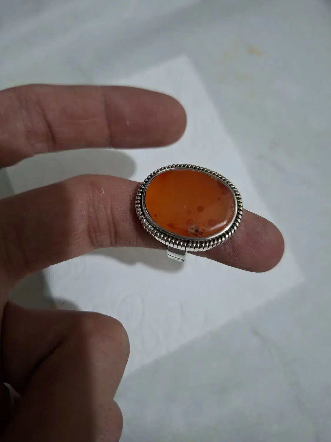 انگشتر دست‌ساز عقیق یمن کهنه|جواهرات|اردبیل, |دیوار