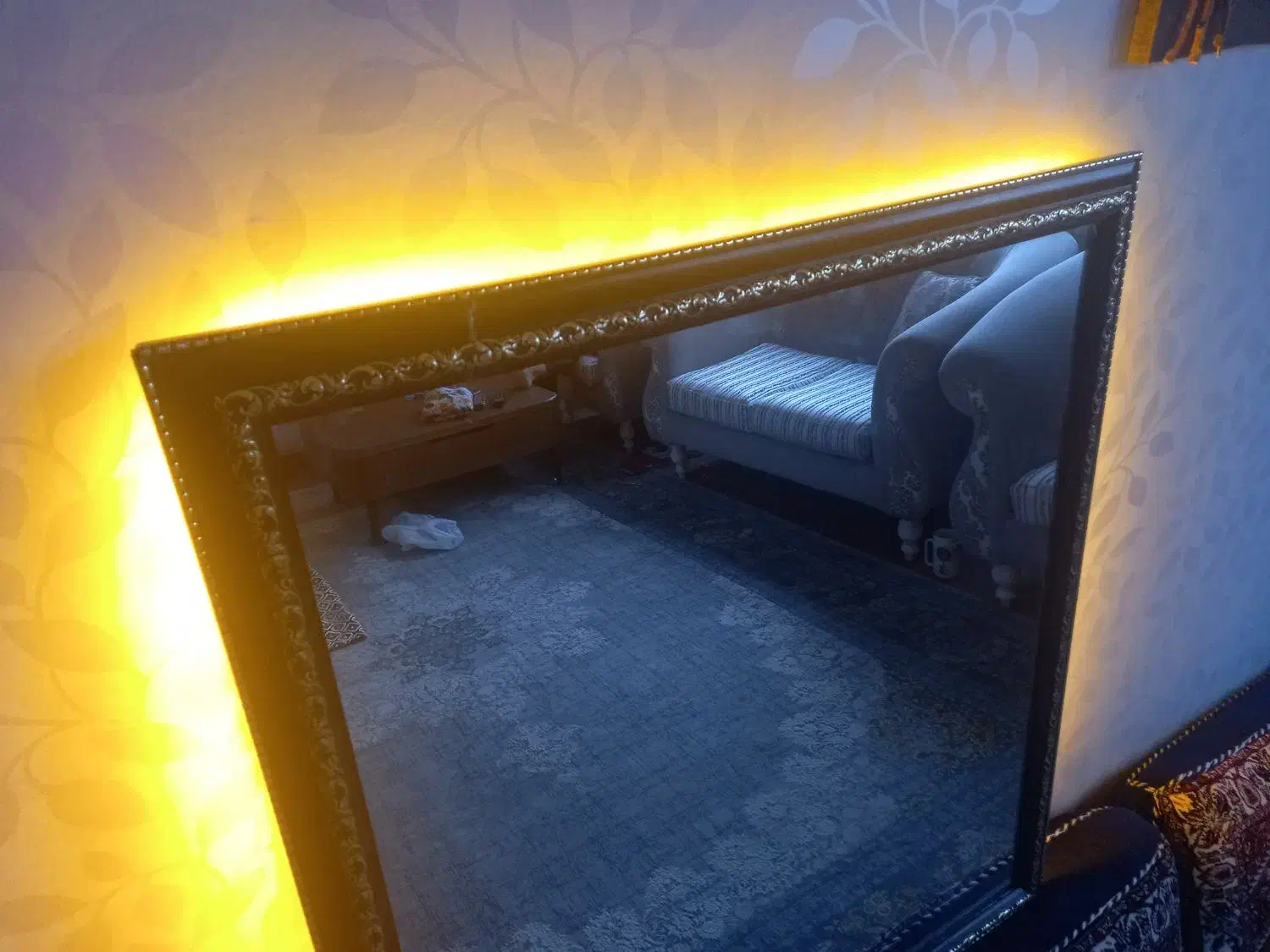 آینه قاب دار و چراغدار|آینه|زنجان, |دیوار