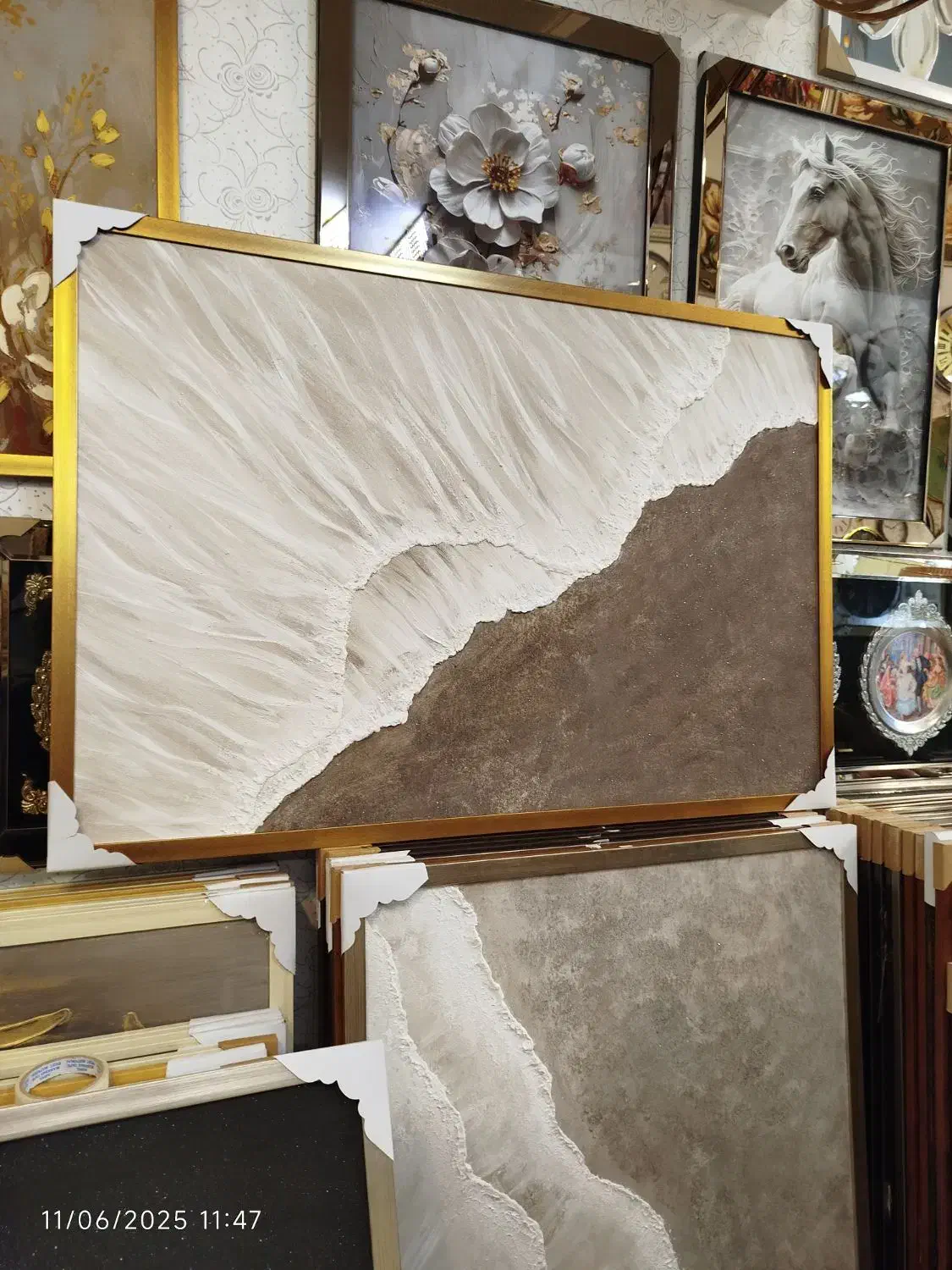 تابلو قاب دریا برجسته|تابلو، نقاشی، عکس|مشهد, کوشش|دیوار