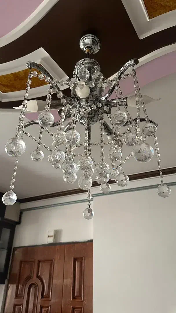 لوستر ۶ شعله جفت|لوستر و چراغ آویز|مشهد, هفت تیر (آب و برق)|دیوار