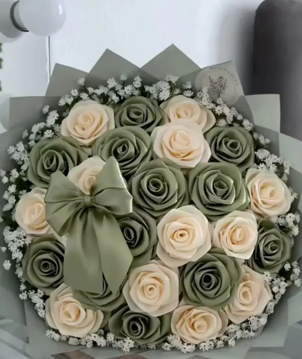 گل روبانی|گل مصنوعی|نی‌ریز, |دیوار