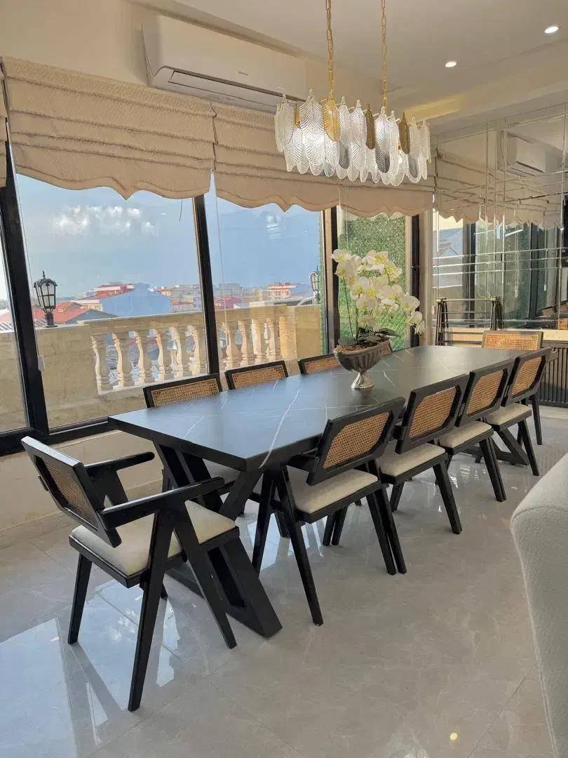 نهار خوری ده نفره|میز و صندلی غذاخوری|رشت, یخسازی|دیوار