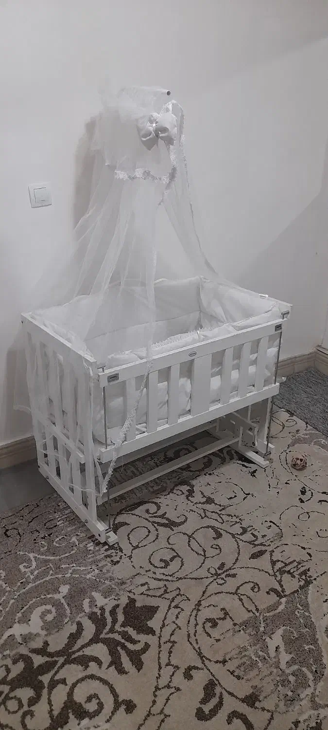 تخت وگهواره کنار مادری mdf|تخت و صندلی بچه|ضیاء آباد, |دیوار