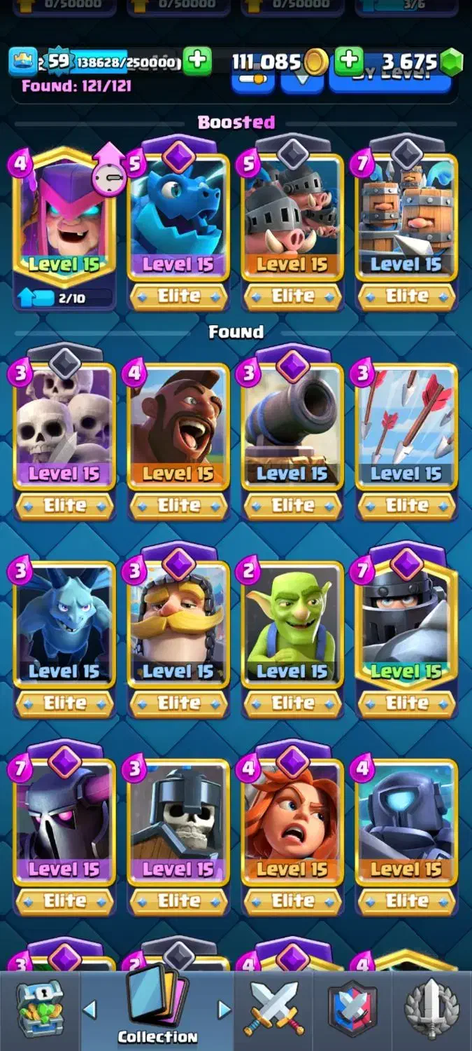 کلش رویال ۶ساله ۲۲ مهره لول ۱۵ و ۴۸ مهره لول ۱۴|کنسول، بازی ویدئویی و آنلاین|تهران, بازار|دیوار