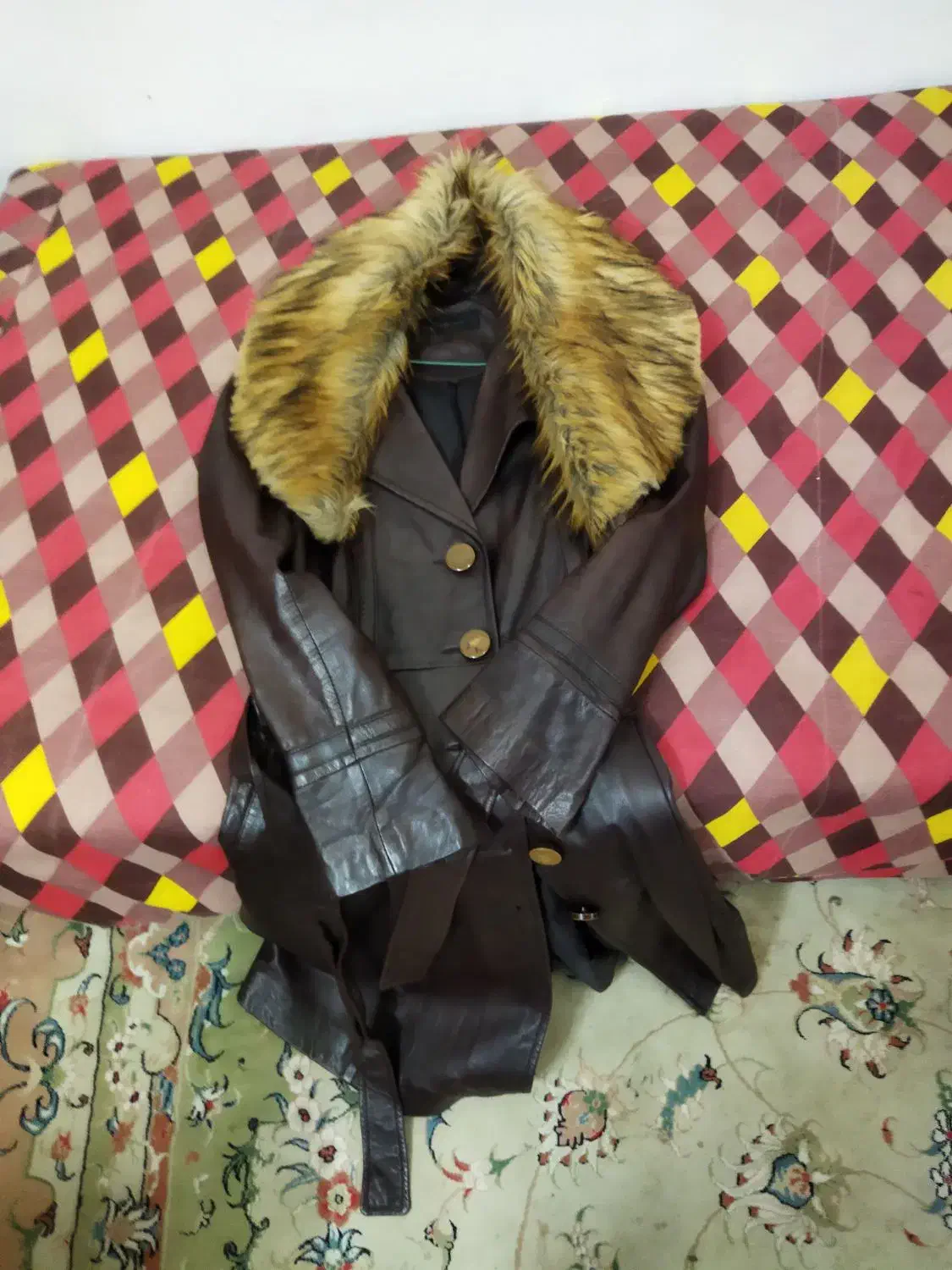 پالتو چرم مشهد اصل سایز 40|لباس|آمل, |دیوار