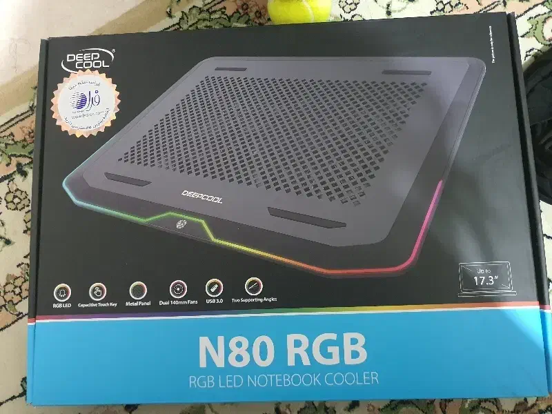 کول پد فن خنک کننده لپتاپ دیپ کول n80 rgb|قطعات و لوازم جانبی رایانه|تبریز, |دیوار