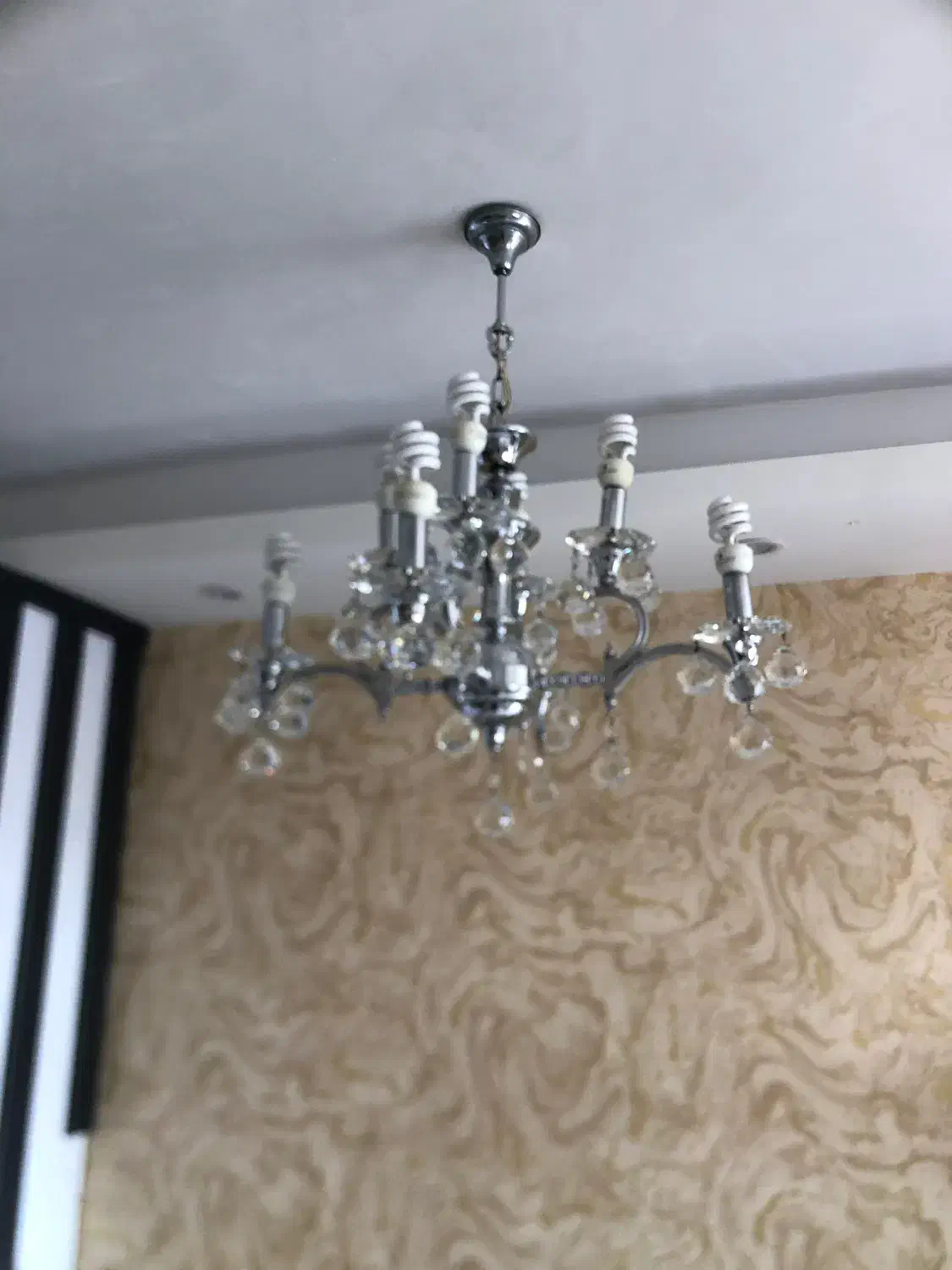 لوستر مدل زنبق|لوستر و چراغ آویز|اردبیل, |دیوار