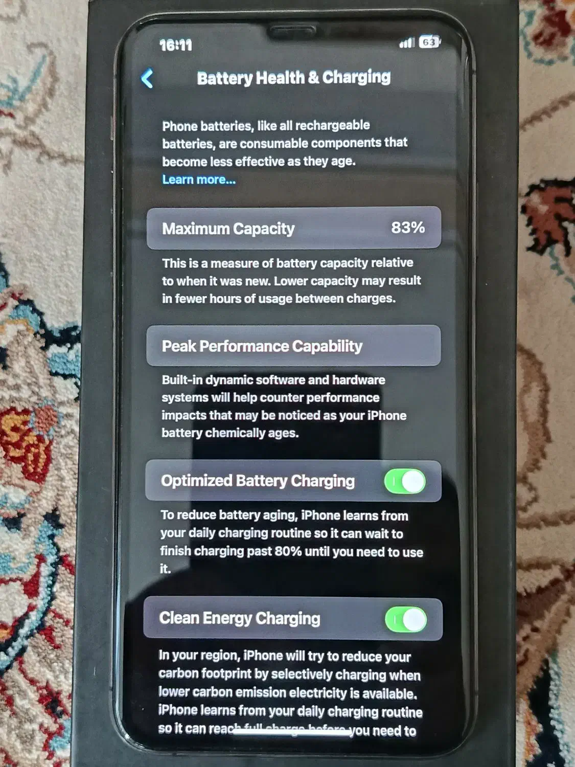 آیفون ۱۱ پرومکس در حد نو|موبایل|شاهین‌شهر, شهرک ردانی پور|دیوار