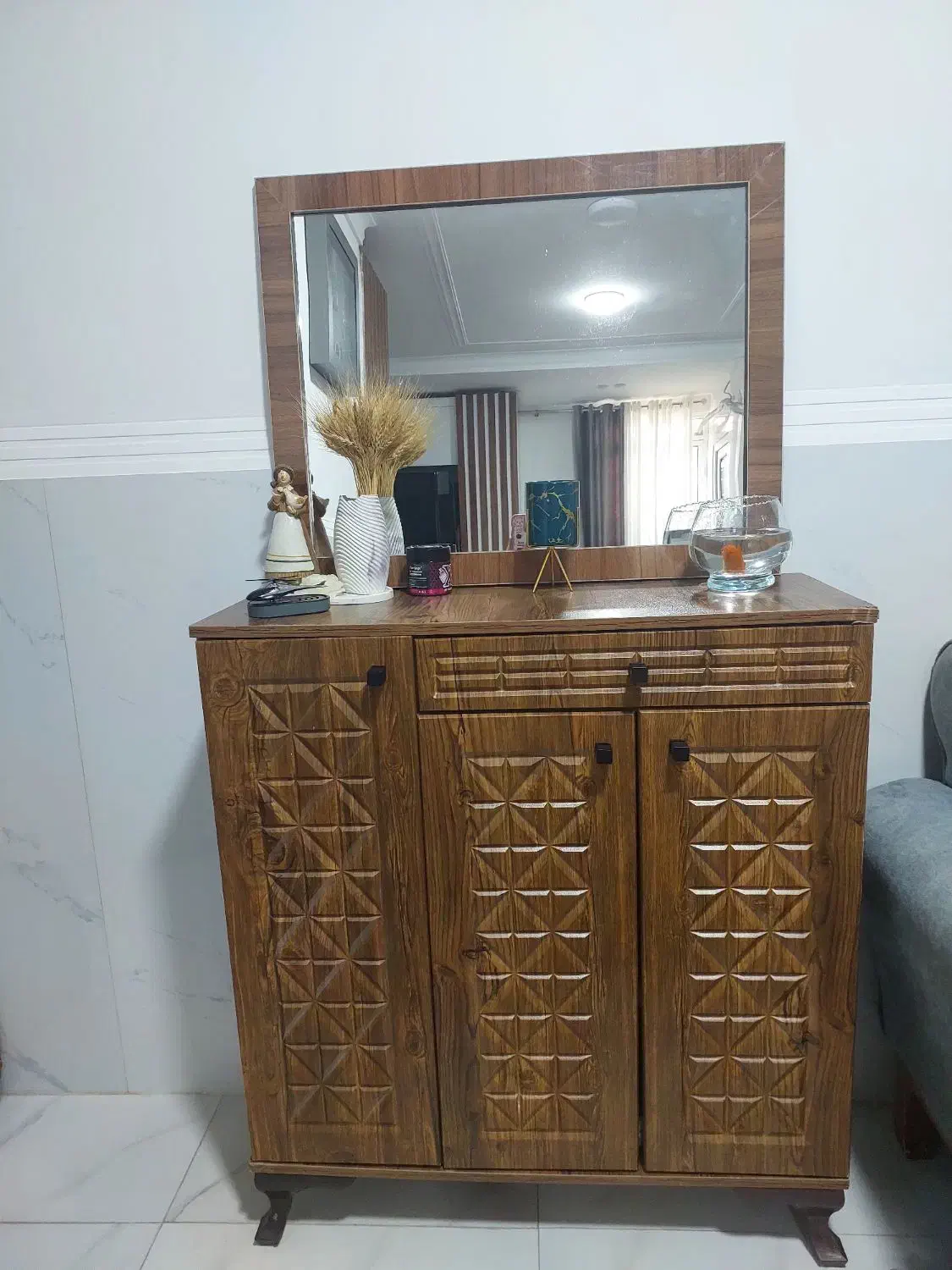 جاکفشی همراه با آیینه|جاکفشی، کمد، دراور|بندرعباس, |دیوار