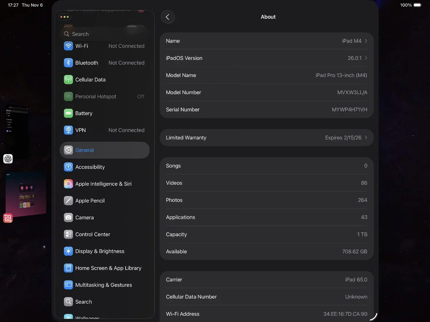 آیپد M4 2024 16gig 1TB 13inch|تبلت|ساری, |دیوار