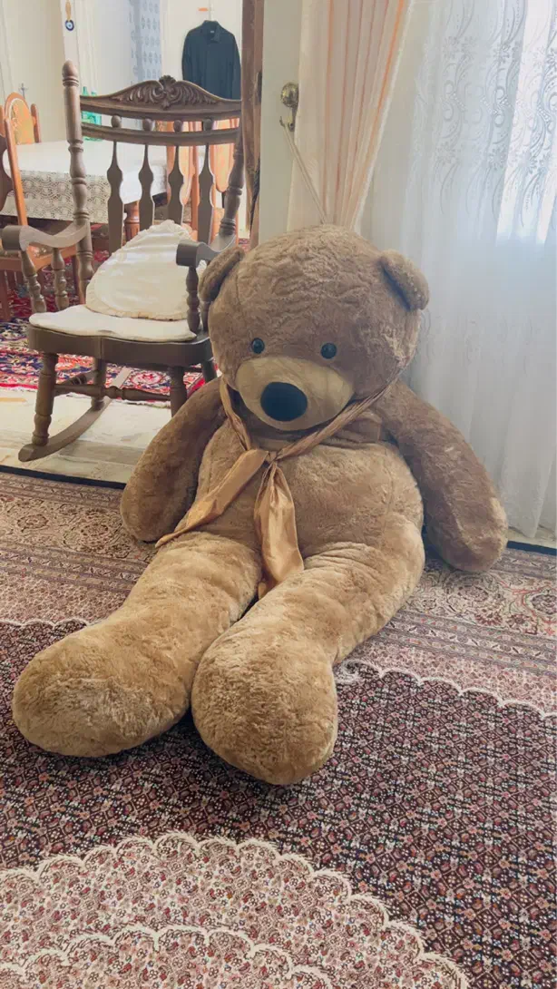 عروسک خرس شاخسین قهوه ای خارجی|اسباببازی بچه|تبریز, |دیوار