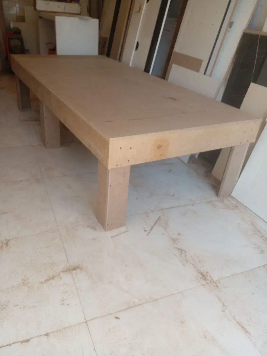 تخت ام دی اف خام به ابعاد۲۰۰در۹۰ ب ارتفاع ۵۰|تخت و سرویس خواب|سیرجان, |دیوار