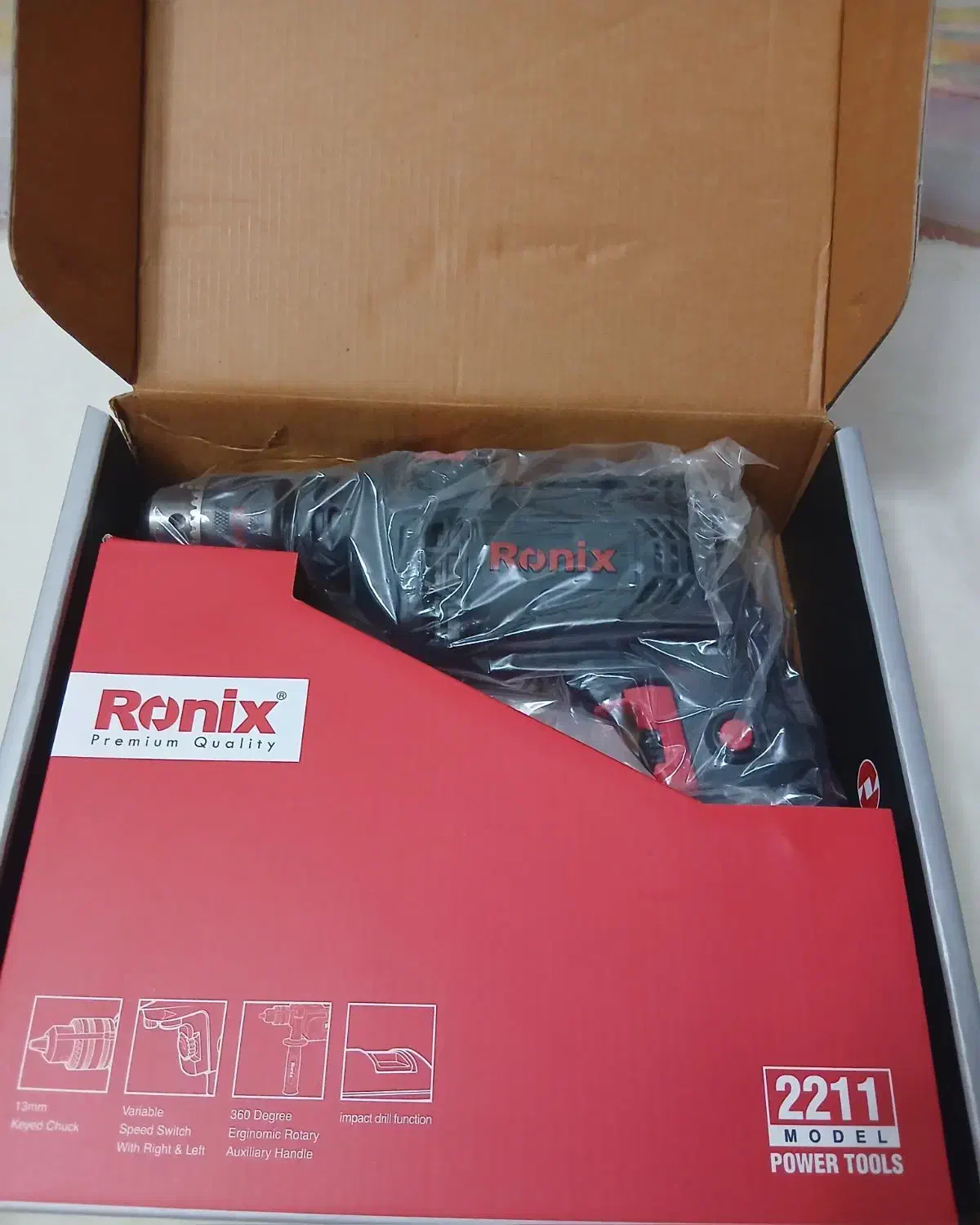 دریل چکشی رونیکس مدل ۲۲۱۱ کاملا نو|ابزارآلات|تهران, فردوس|دیوار