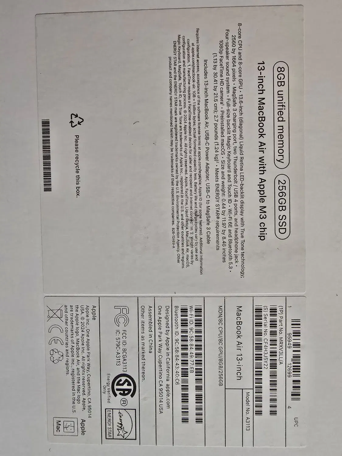 مک بوک ایر m3|رایانه همراه|اصفهان, دشتستان|دیوار