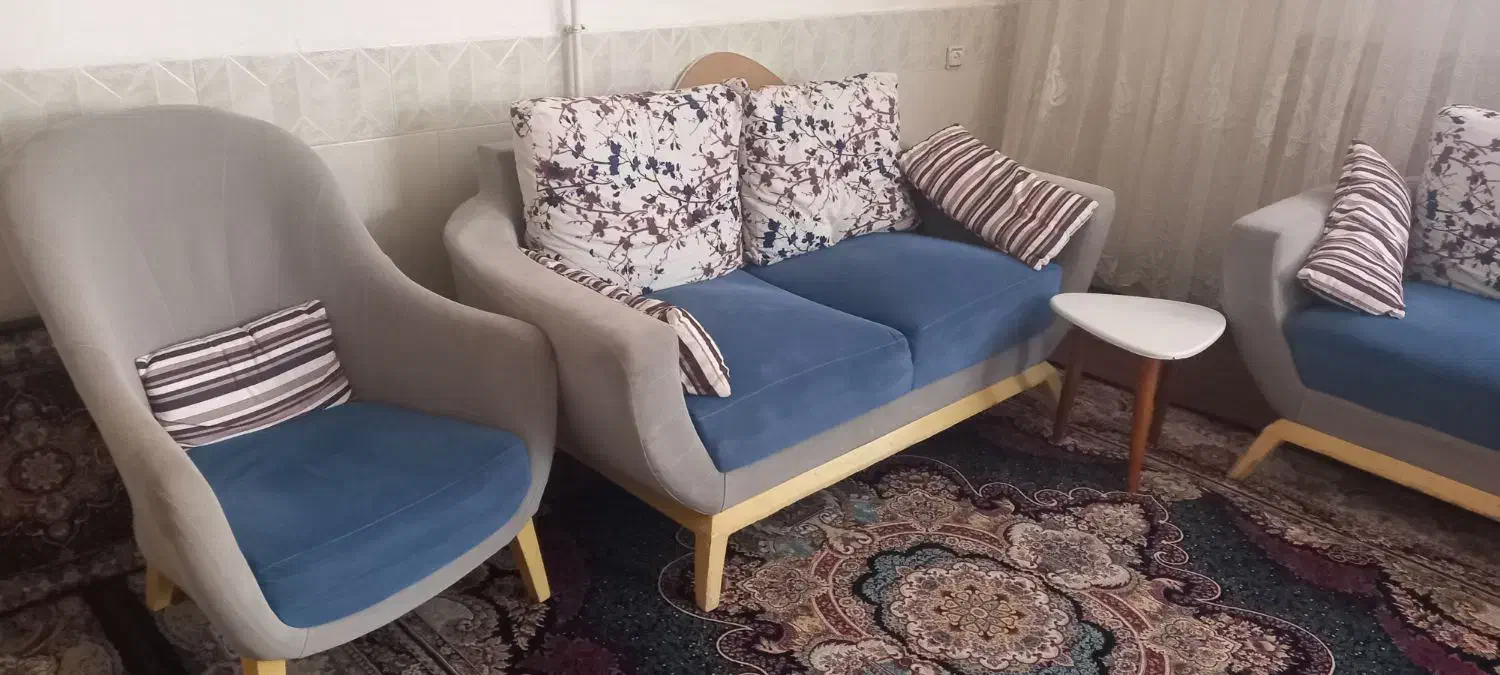 یک دست مبل هفت نفر|مبلمان خانگی و میز عسلی|کنگاور, |دیوار