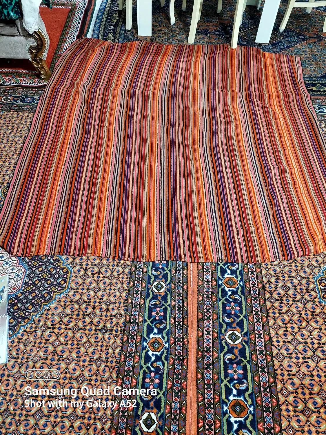 جاجیم دست بافت قدیمی|گلیم، جاجیم، گبه|اردبیل, |دیوار