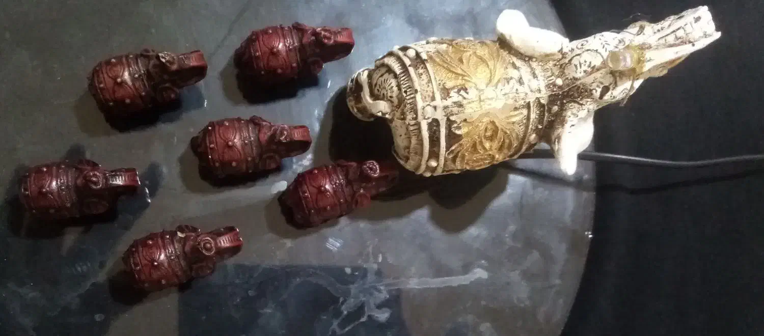 مجسمه فیل ۷تایی جنس پلی استر|مجسمه، تندیس، ماکت|شاهین‌شهر, شهرک گلدیس|دیوار