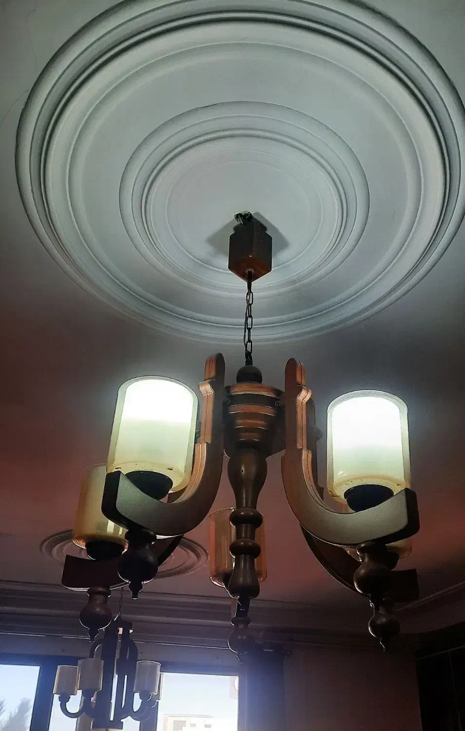 ۳ عدد لوستر چوبی در حد نو|لوستر و چراغ آویز|ابهر, |دیوار