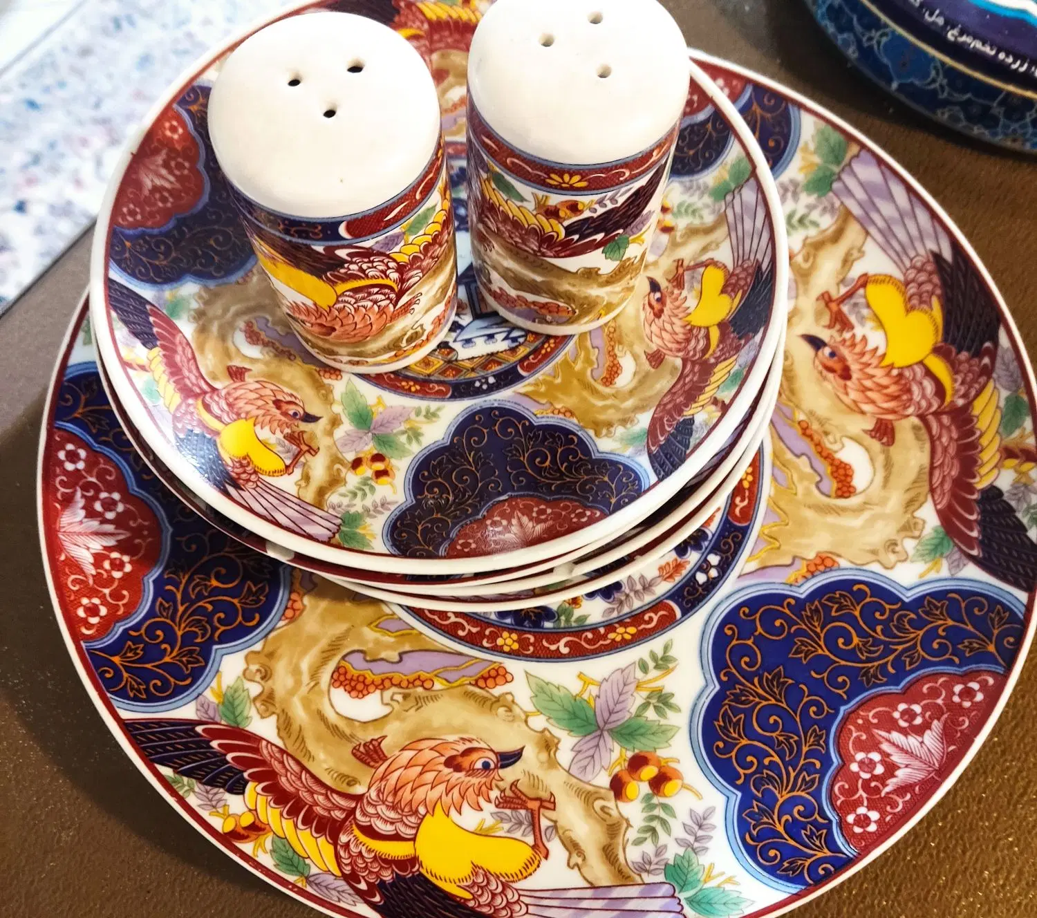 میوه خوری بادونمکدان ژاپنی قدیمی چینی مرغی|ظروف سرو و پذیرایی|تهران, جنتآباد شمالی|دیوار