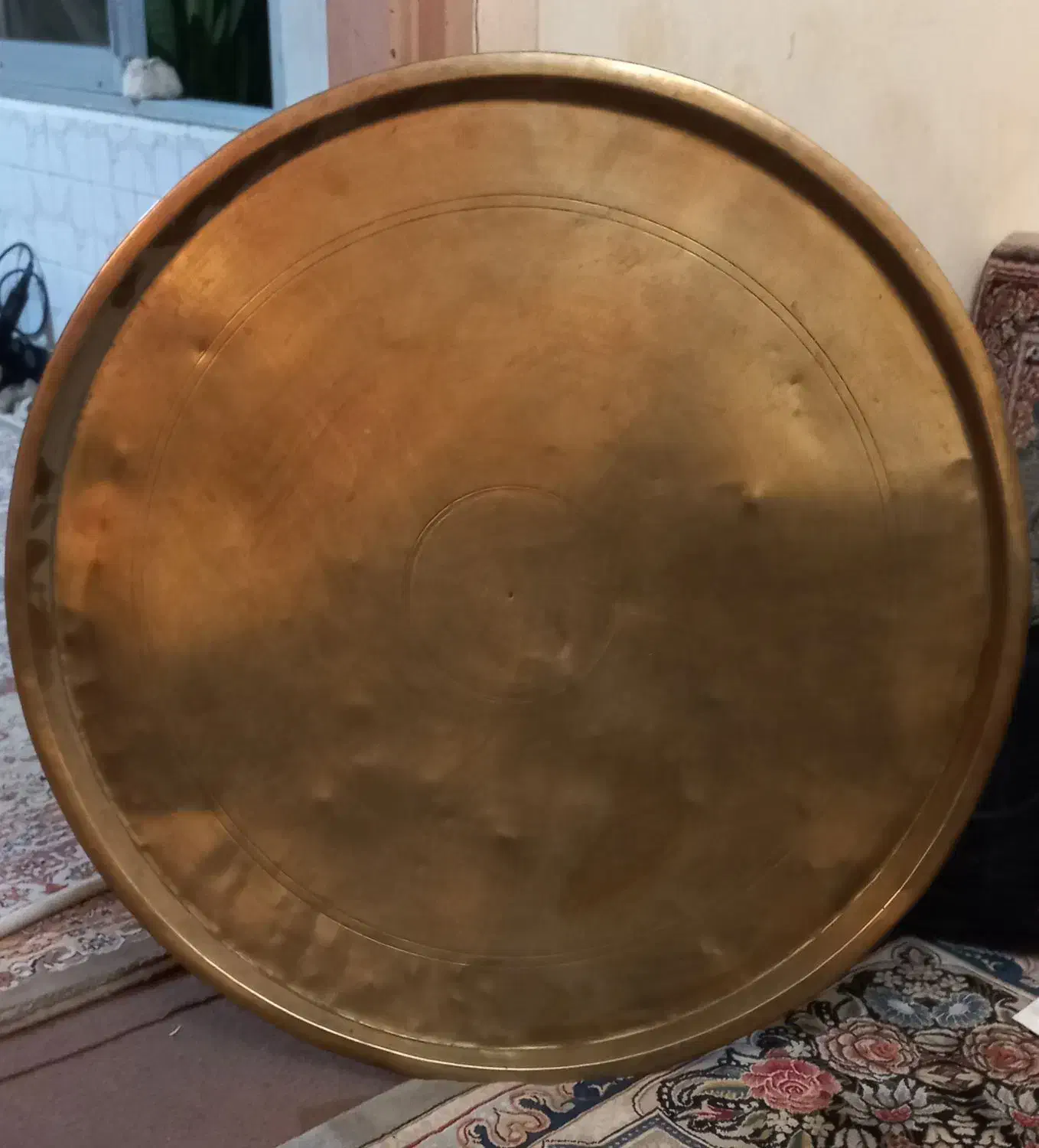 سینی برنجی قدیمی|کلکسیون اشیاء عتیقه|سنقر, |دیوار