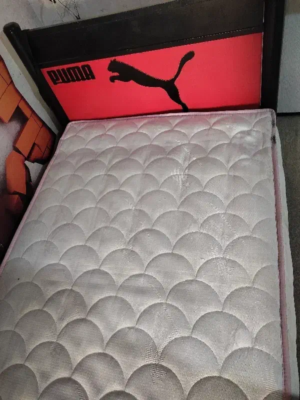 تخت فلزی یکنفره با تشک|تخت و سرویس خواب|کنگاور, |دیوار