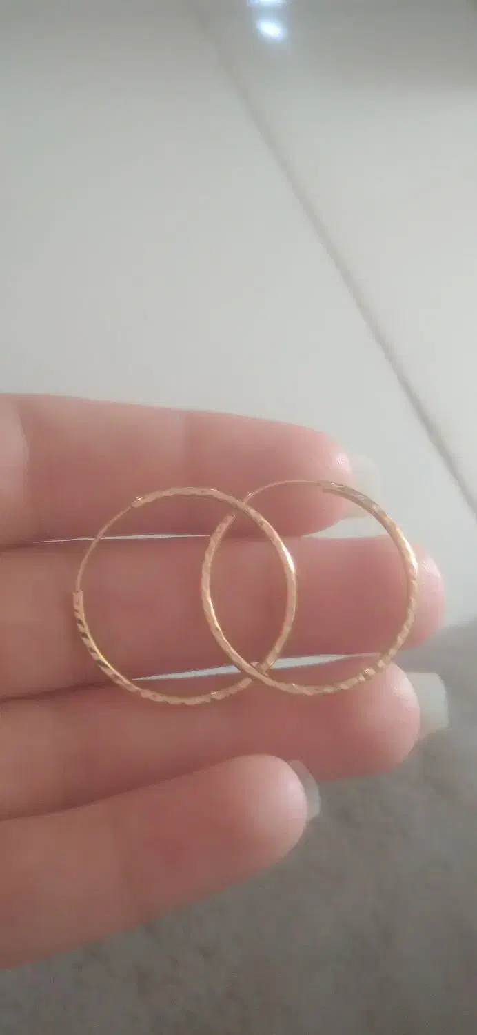 گوشواره حلقه ای سبک|جواهرات|دوگنبدان, |دیوار