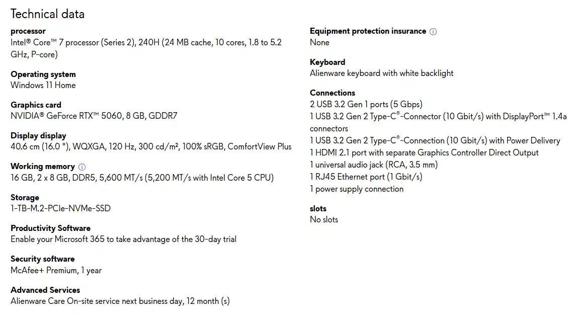لپ‌تاپ گیمینگ Alienware 16/گرافیک RTX 5060|رایانه همراه|تهران, باغ فیض|دیوار