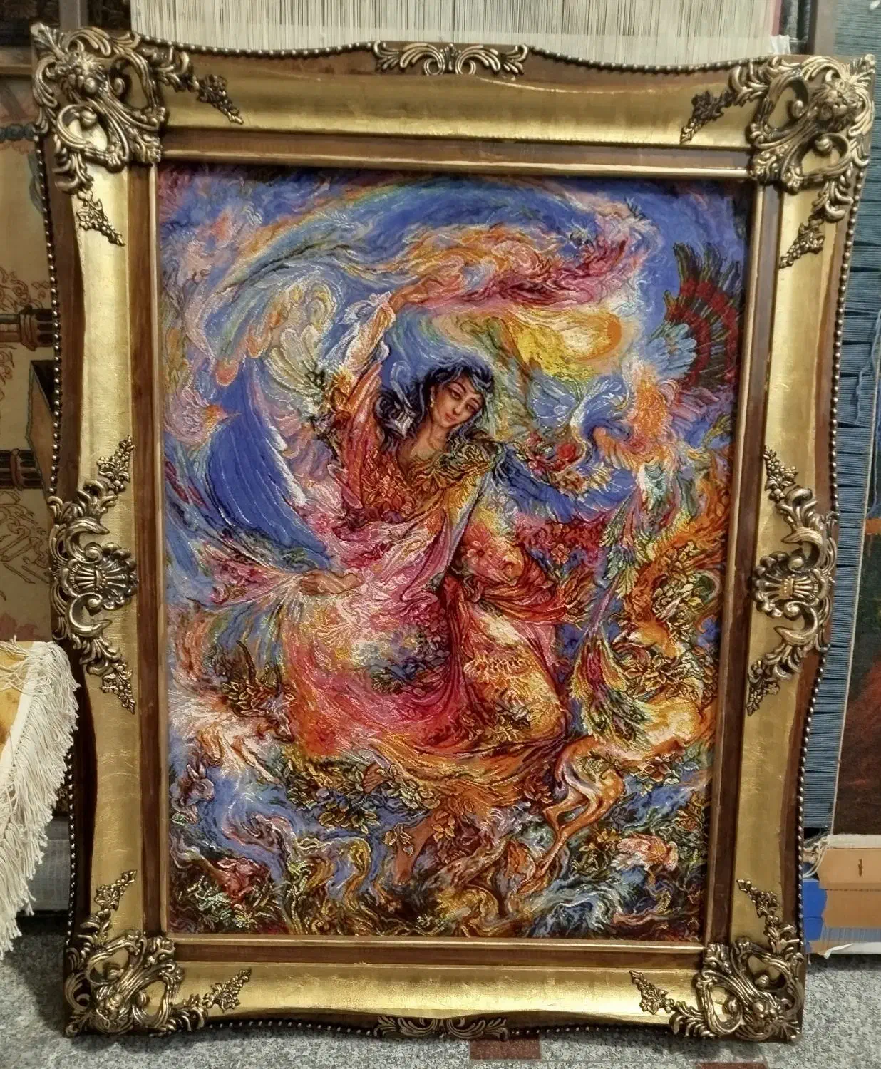 تابلو فرشهای چله ابریشم تبریز|تابلو فرش|شیراز, شاهچراغ|دیوار