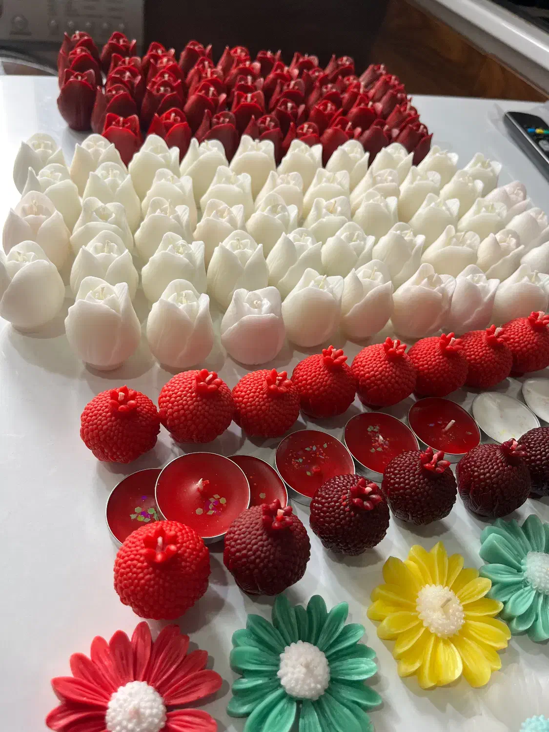 شمع گل یلدا رنگی|صنایع دستی و سایر لوازم تزئینی|تهران, امام زاده عبدالله|دیوار