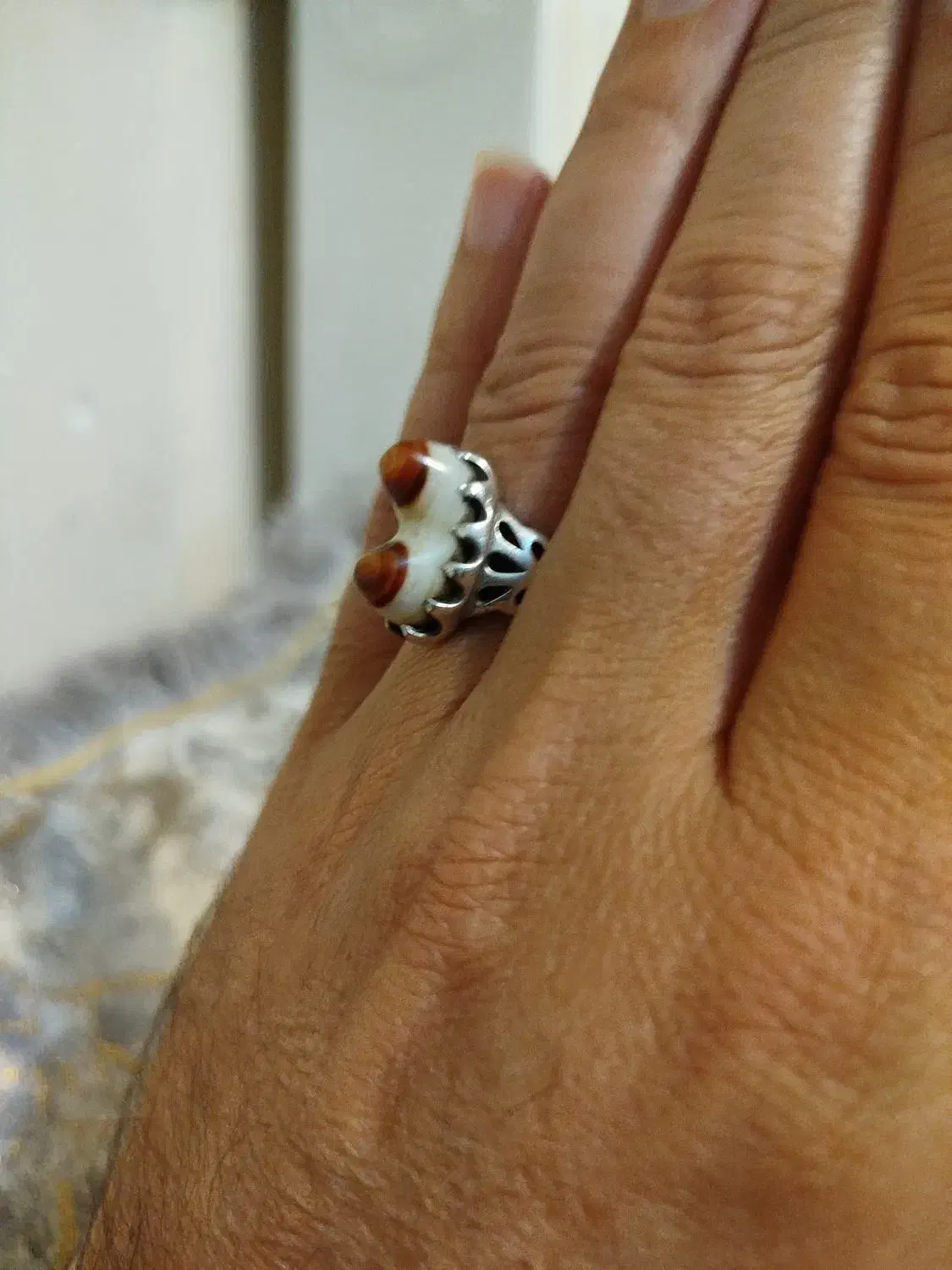 انگشتر نقره بابا قوری دوچشم|جواهرات|فولادشهر, مسکن مهر فولادشهر|دیوار