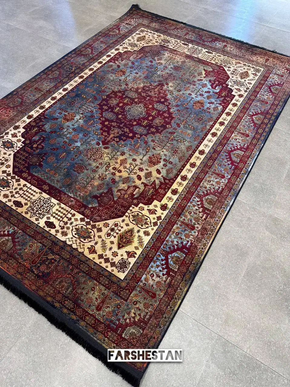 فرش ملکه مسی پالت ۱۲۰۰شانه صادراتی بیش ۳۰۰طرح ورنگ|فرش|شیراز, فرگاز|دیوار