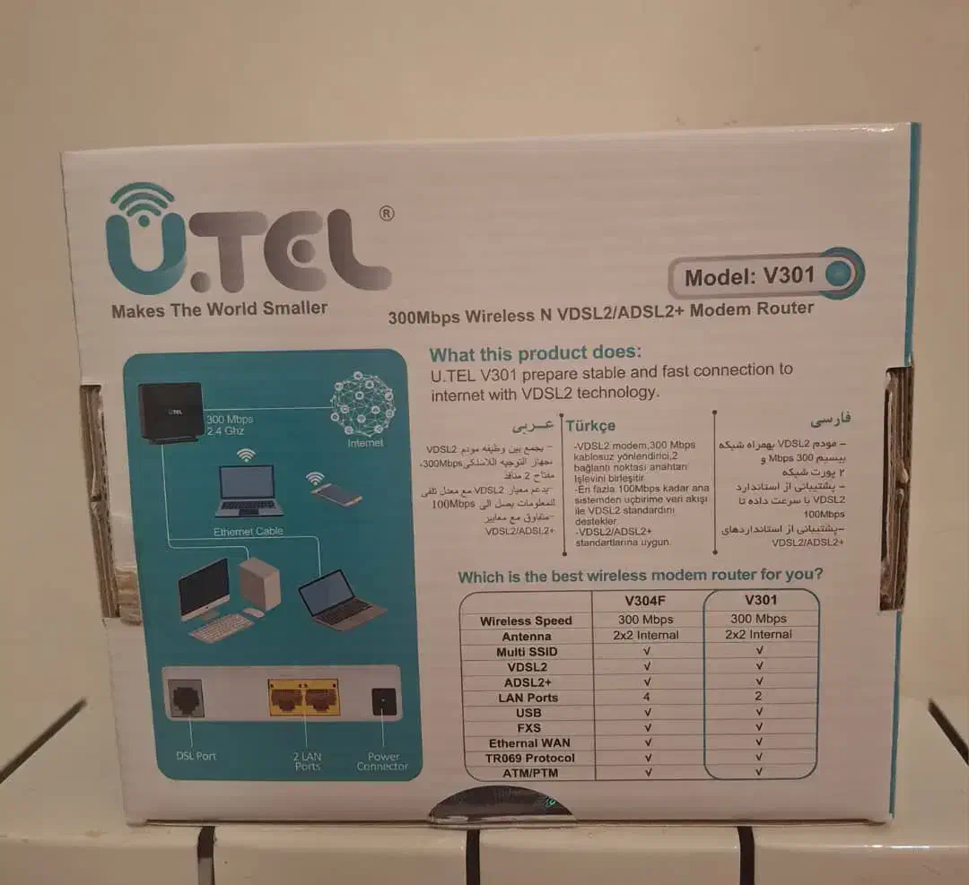 مودم روتر بی‌سیم Utel|مودم و تجهیزات شبکه|تهران, حکیمیه|دیوار