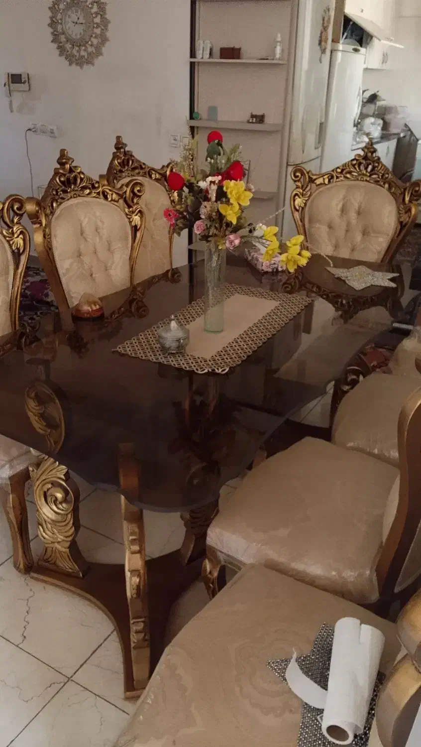 میز ناهار خوری سلطنتی|میز و صندلی غذاخوری|فردیس, نسترن غربی|دیوار