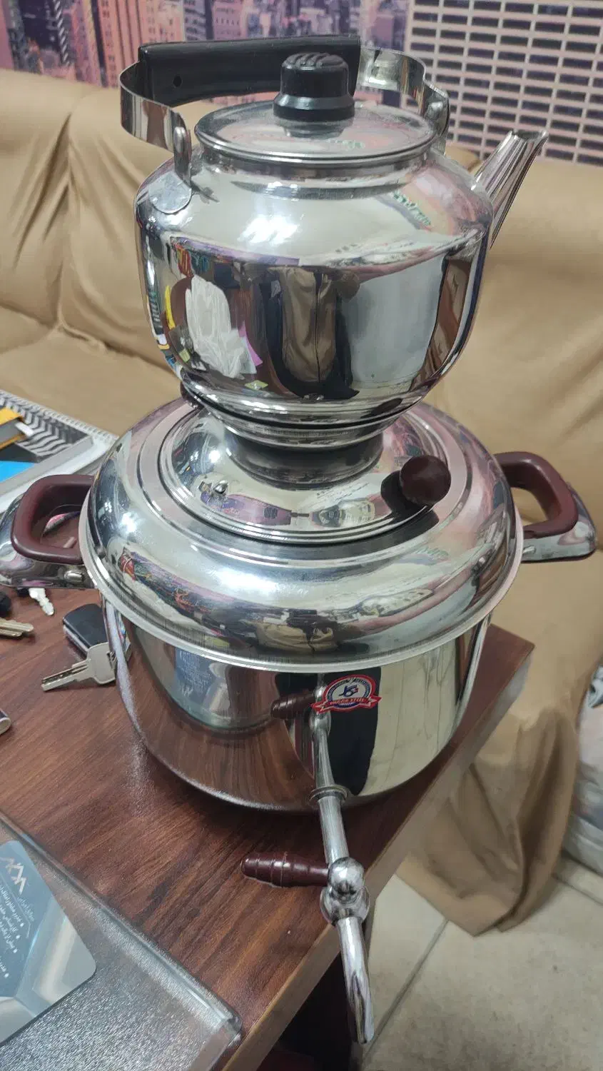 کتری و قوری استیل درجه یک ضخیم|سماور، چای‌ساز، قهوه‌ساز|تبریز, |دیوار