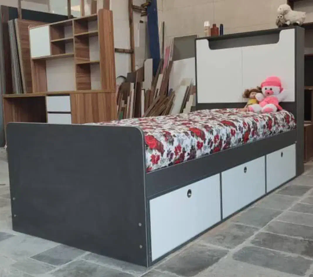 تخت خواب یکنفره ام دی اف|تخت و سرویس خواب|آباده, |دیوار