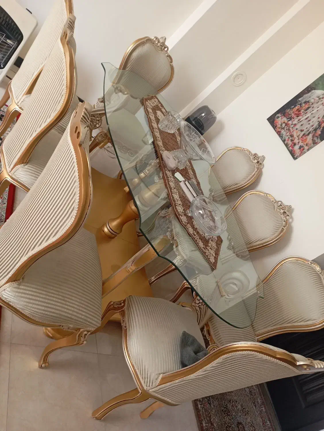 میز ناهارخوری 8نفره|میز و صندلی غذاخوری|مشهد, کوشش|دیوار