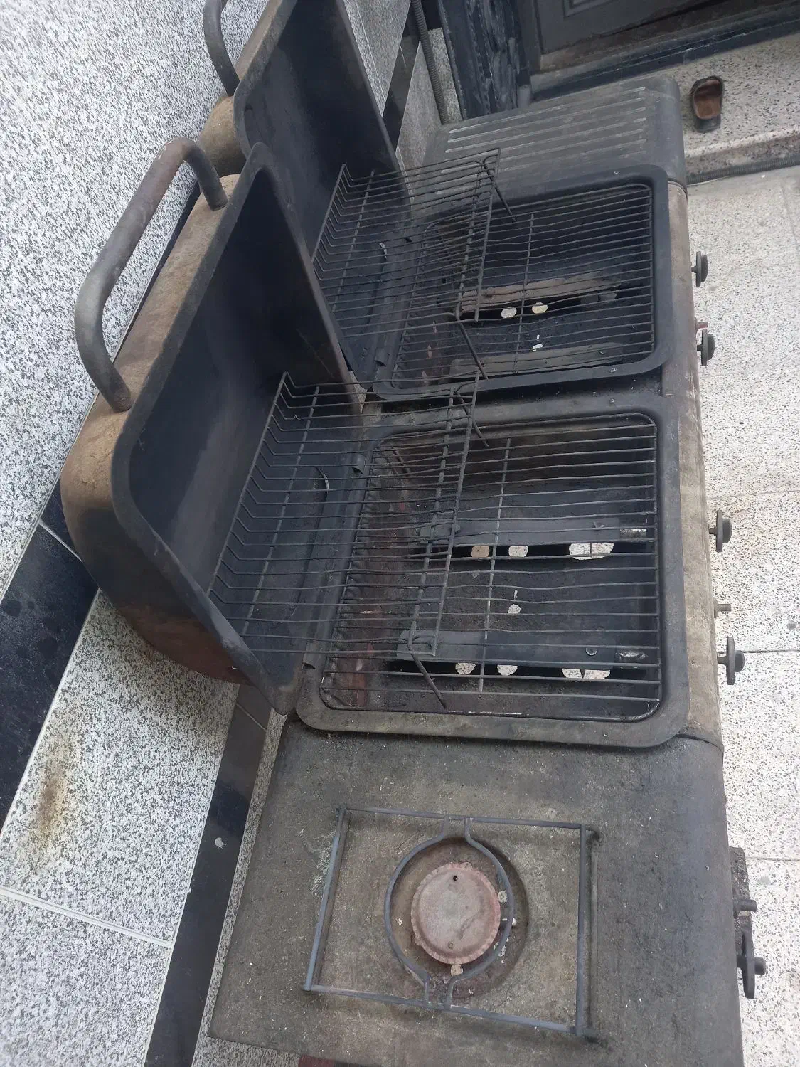 باربیکو ایستاده چهار شعله با خوراک پز مارک فلر|اجاق گاز و لوازم برقی پخت‌وپز|اهواز, کوی ملی راه|دیوار