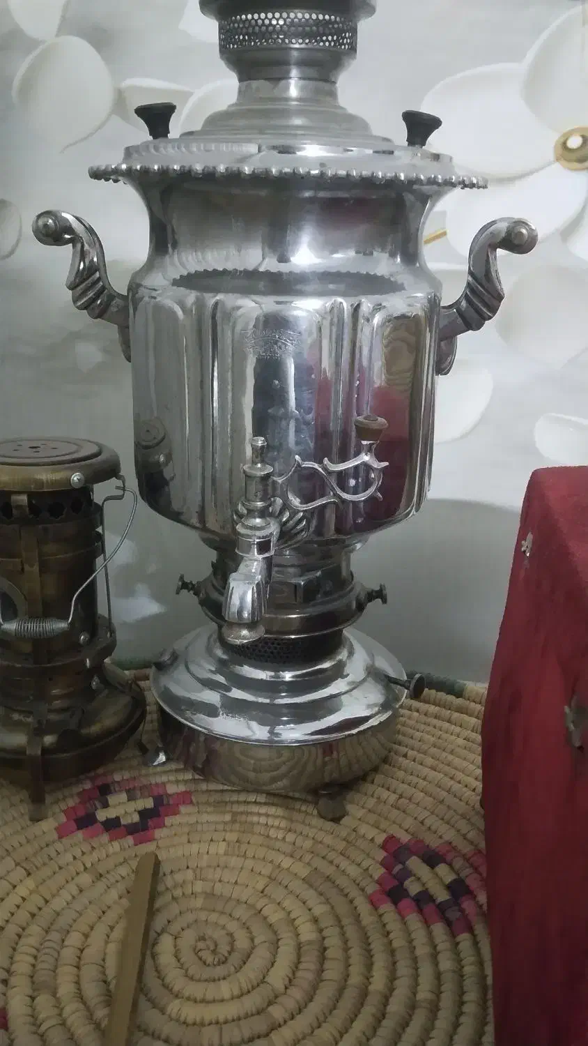 سماور نفتی قدیمی استیل|کلکسیون اشیاء عتیقه|ملارد, |دیوار