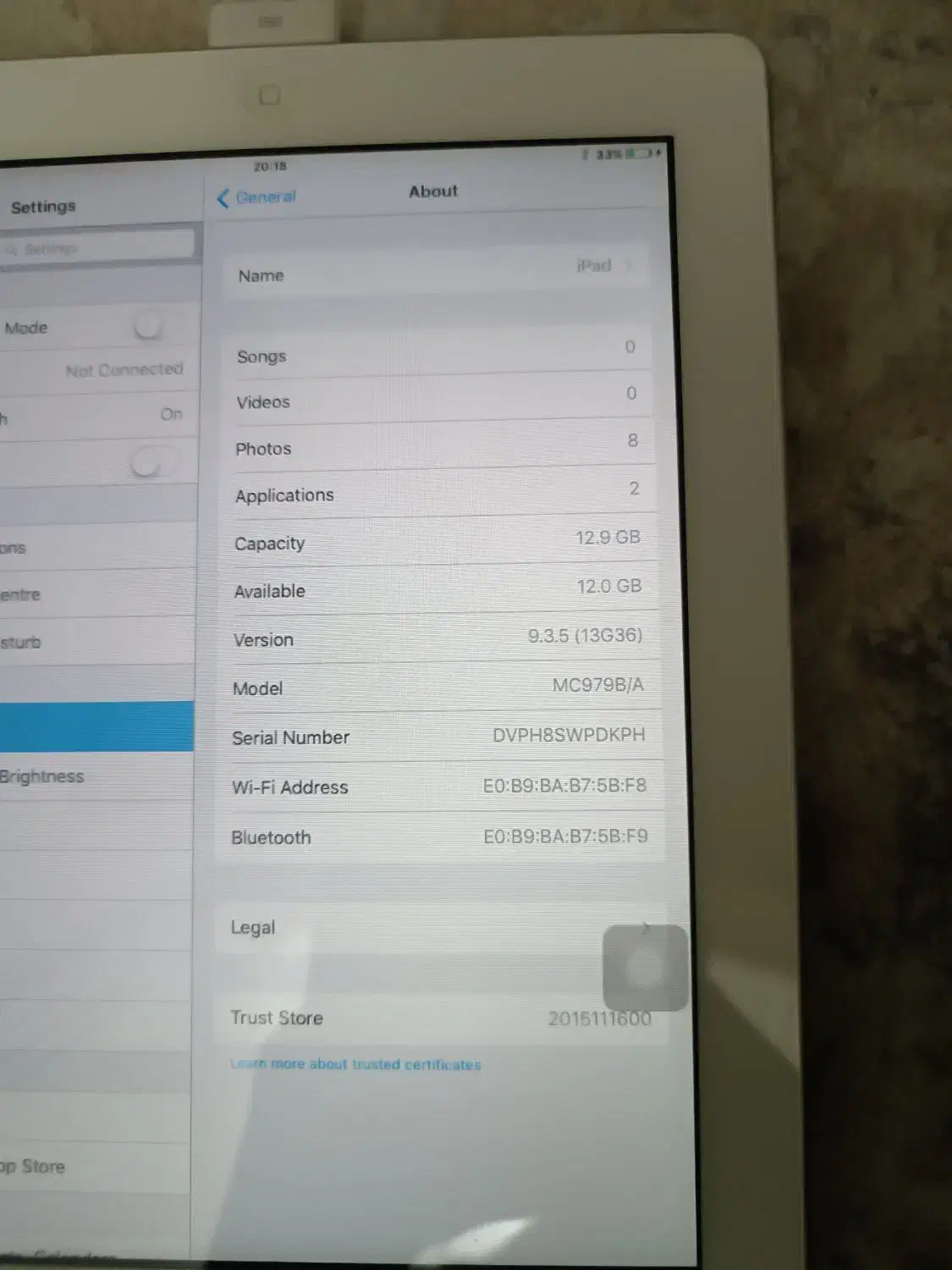 آیپد ۲|تبلت|کرج, شهرک جهان‌نما|دیوار