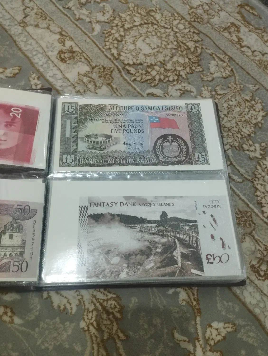 فروش اسکناس های درجه یک خارجی آلبوم۸۰عددی|کلکسیون سکه، تمبر، اسکناس|سقز, |دیوار