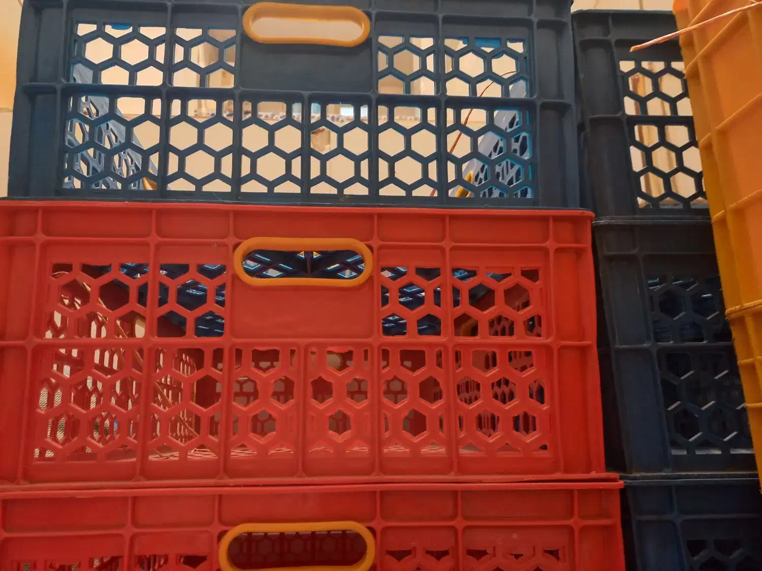 سبد پلاستیکی آشپزخانه‌ای صنعتی|ظروف نگهدارنده، پلاستیکی، یک‌بارمصرف|جم, |دیوار